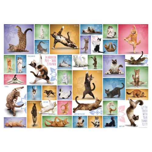 2D Пазли Пазл Eurographics Йога. Кішки. 1000 елементів
