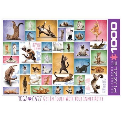 2D Пазли Пазл Eurographics Йога. Кішки. 1000 елементів