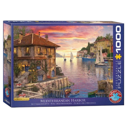 2D Пазли Пазл Eurographics Середземноморська гавань. Домінік Девісон, 1000 елементів