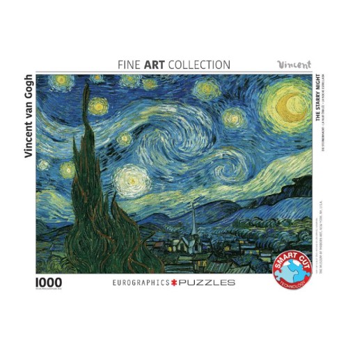 2D Пазли Пазл Eurographics Зоряна ніч Вінсент Ван Гог, 1000 елементів