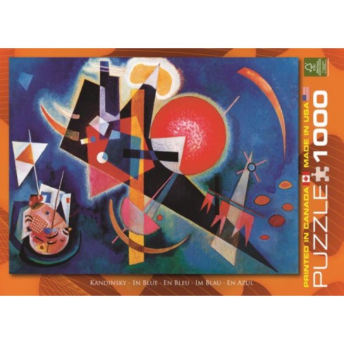 2D Пазли Пазл Eurographics В блакитному Василь Кандінський, 1000 елементів