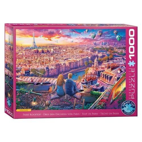 2D Пазли Пазл Eurographics Дахи Парижу, 1000 елементів