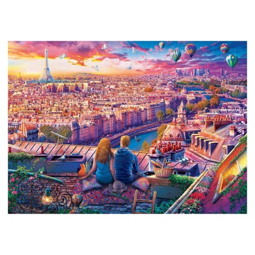 2D Пазли Пазл Eurographics Дахи Парижу, 1000 елементів