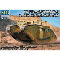 Збірна модель 1:72 Британський танк MK.I «Female» (спеціальна модифікація для сектору Газа) MasterBox 72004