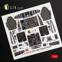 MH-60K Black Hawk 3D декаль інтер'єр для комплекту Italeri 1:48 KELIK K48050