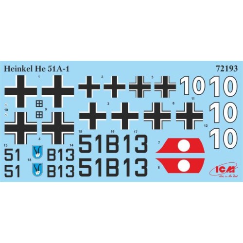 Сборная модель самолета Сборные модели бипланов 1930-1940-х годов (Не-51A-1, Ki-10-II, U-2:Po-2VS) 1:72