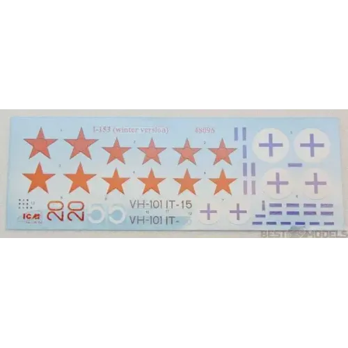 Сборная модель самолета Сборная модель 1:48 Советский истребитель-биплан I-153 (зимняя версия) ICM 48096 1:48