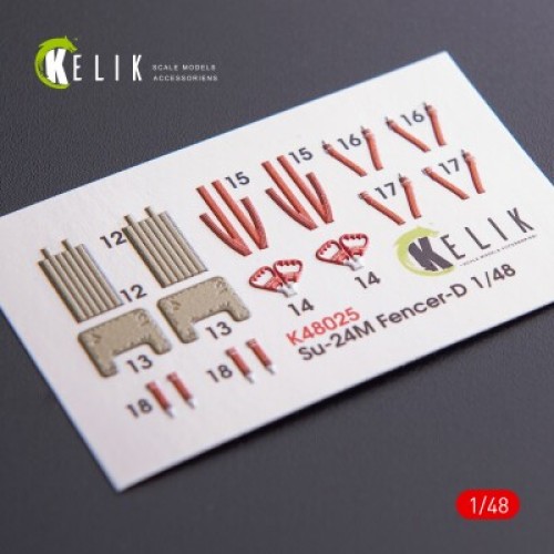 Декалі SU-24 3D декаль інтер'єр для комплекту Trumpeter 1:48 KELIK K48025