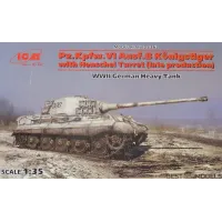 Немецкий тяжелый танк Pz.Kpfw.VI Ausf.B "Королевский Тигр" с башней Henschel, позднее производство (ICM 35363)