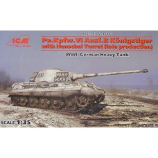 Немецкий тяжелый танк Pz.Kpfw.VI Ausf.B "Королевский Тигр" с башней Henschel, позднее производство (ICM 35363)