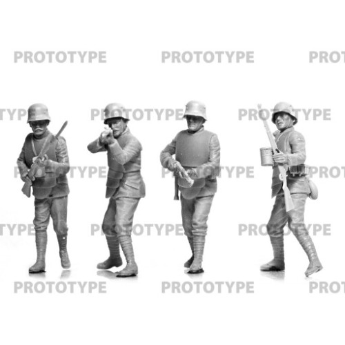 Фігури та мініатюри Збірна модель 1:35 Фігури Піхота Німеччини 1 СВ у стальній броні ICM 35722