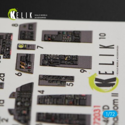 Декали F-4(C,D) Phantom II 3D декаль интерьер для комплекта Hasegawa 1:72 КЕЛИК K72031