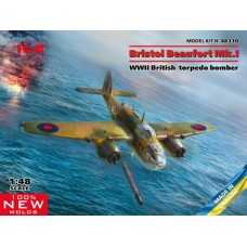 Сборная модель 1:48 Британский самолет Bristol Beaufort Mk.I ICM 48310