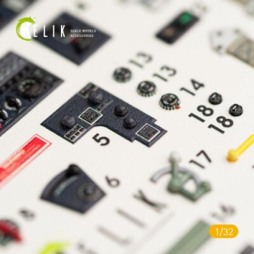 Декалі P-40M 3D декаль інтер'єр для комплекту Trumpeter 1:32 KELIK K32005