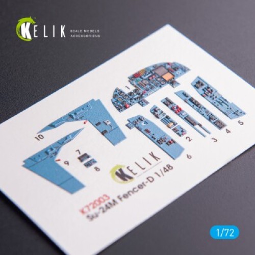 Декали SU-24M 3D декаль интерьер для комплекта Trumpeter 1:72 КЕЛИК K72003