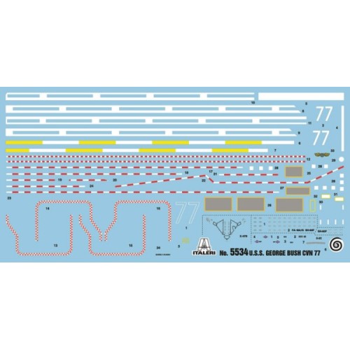 Флот Збірна модель 1:720 Авіаносець ВМС США ДЖОРДЖ Г. У. БУШ CVN-77 Italeri 5534