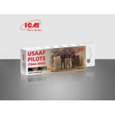 Набір акрилових фарб для  пілотів ВПС США (1944-1945) ICM3012