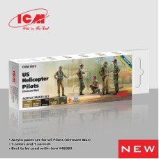 Набір акрилових фарб для  пілотів вертоліту США (війна у В'єтнамі) ICM3023
