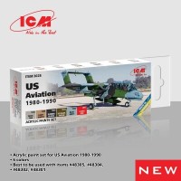 Набор акриловых красок для авиации США (1980 – 1990) ICM3028