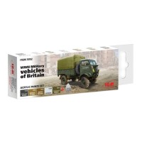 Набір акрилових фарб для військової техніки Британії (Другої світової війни) ICM3052