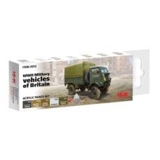 Набор акриловых красок для военной техники Великобритании (Второй мировой войны) ICM