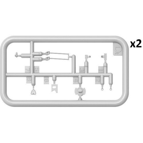 Наборы деталировки Сборная модель 1:35 Комплект трансмиссии для Т-55:Т-55А МиниАрт 37073