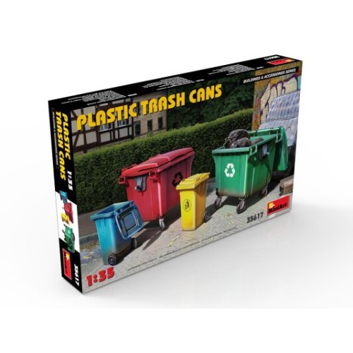 Строения и элементы Сборная модель 1:35 Пластиковые мусорные контейнеры МиниАрт 35617