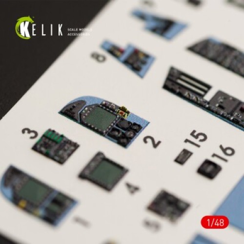 Декали F:A-18A "Hornet" 3D декаль интерьер для комплекта Kinetic 1:48 КЕЛИК K48028