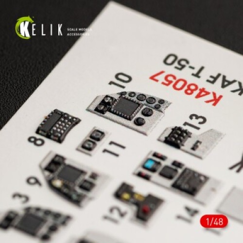 Декалі T-50 ROKAF 3D декаль інтер'єр для комплекту Academy 1:48 KELIK K48057