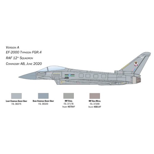 Збірна модель літака Збірна модель 1:72 літак EUROFIGHTER EFA RAF Italeri 1457 1:72