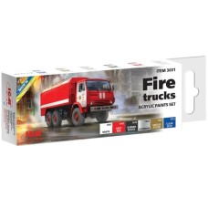 Набір акрилових фарб "Пожежні автомобілі"