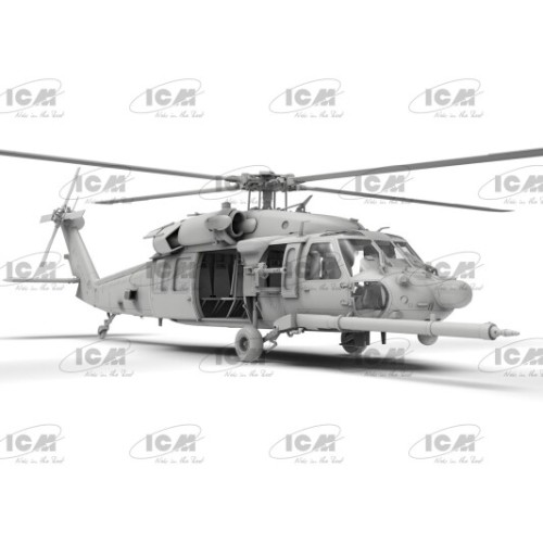 Вертолёты Сборная модель 1:48 Вертолет MH-60L Черный Ястреб ICM 48360