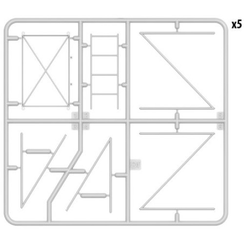 Набори деталіровки Збірна модель 1:35 Набір будівельні ліса Miniart 35605