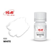 Акриловая краска White : Белый ICM 1001