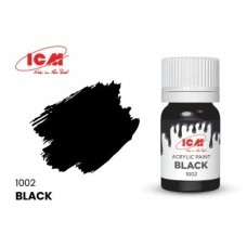 Акрилова фарба  Black : Чорний ICM 1002