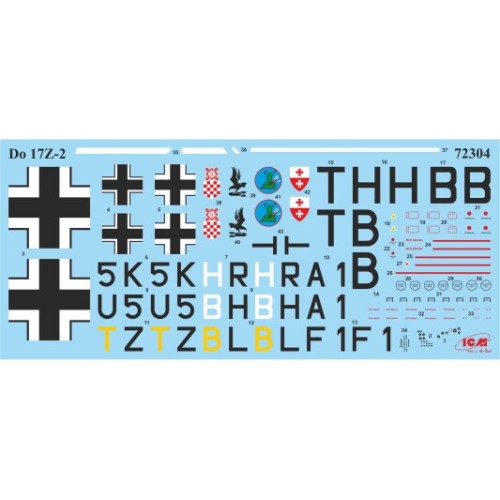 Сборная модель самолета Сборная модель 1:72 Бомбардировщик Дорнье Do 17Z-2 ICM 72304 1:72