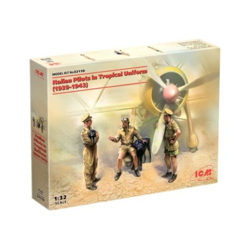 Фигуры и миниатюры Сборная модель 1:32 Фигуры Итальянские пилоты в тропической форме (1939-1943) ICM 32110