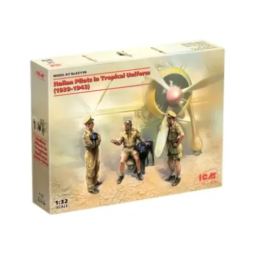 Фигуры и миниатюры Сборная модель 1:32 Фигуры Итальянские пилоты в тропической форме (1939-1943) ICM 32110
