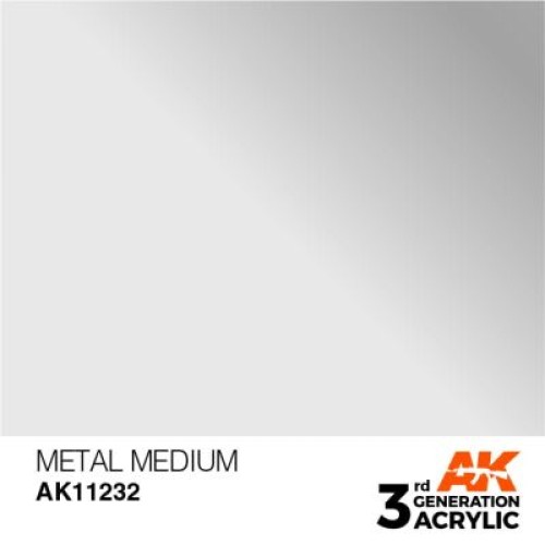 Фарби та інше AK Interactive TM METAL MEDIUM – AUXILIARY : Рідина для надання фарби ефекту "Металік"