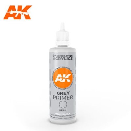 Фарби та інше AK Interactive TM GREY PRIMER 100ML : Сірий грунт