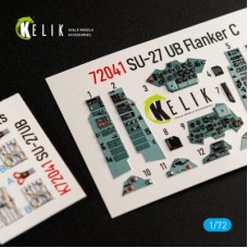 SU-27UB 3D декаль интерьер для комплекта Trumpeter 1:72 КЕЛИК K72041