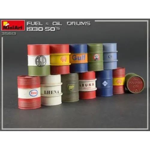 Наборы деталировки Сборная модель 1:35 Бочки для топлива и масла 1930-50-х годов МиниАрт 35613
