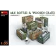 Набори деталіровки Збірна модель 1:35 Набір Молочні пляшки та дерев'яні ящики МініАрт 35573