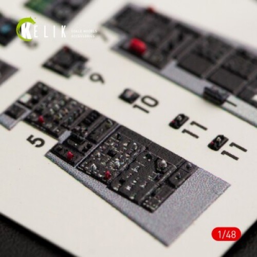 Декали F-16I "Sufa" 3D декаль интерьер для комплекта Kinetic 1:48 КЕЛИК K48038