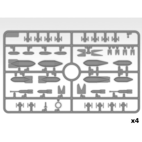 Сборная модель самолета Сборная модель 1:48 Набор Аэродром бомбардировочной группы Люфтваффе ICMDS 4805 1:48