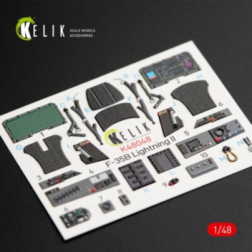 Декали F-35B Lightning II 3D декаль интерьер для комплекта Kitty Hawk 1:48 КЕЛИК K48048