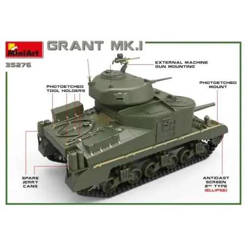 Бронетехника и артиллерия Танк GRANT Mk.I 1:35