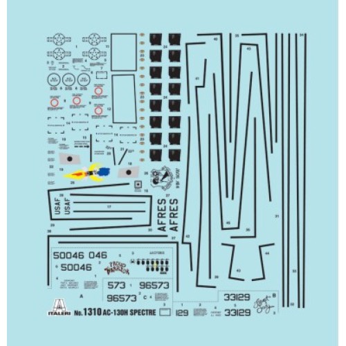 Сборная модель самолета Cборная модель 1:72 Самолет Lockheed AC 130H Spectre Италери 1310 1:72