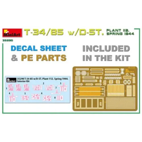 Бронетехника и артиллерия Танк Т-34-85 с пушкой Д-5Т (Завод 112) весна 1944 год с интерьером