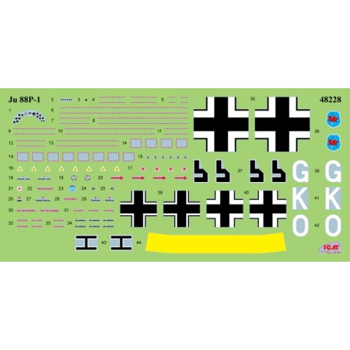 Сборная модель самолета Сборная модель 1:48 Истребитель Ju 88P-1 ICM 48228 1:48